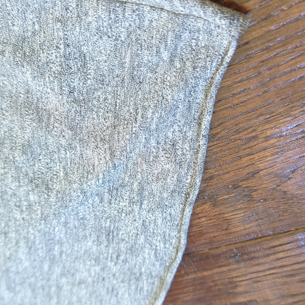 STATESIDE I Heather Gray Cap Short Sleeve Crew Neck Top with Faux Side Knot, XS - Picture 10 of 11